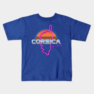 corsica neon design Kids T-Shirt